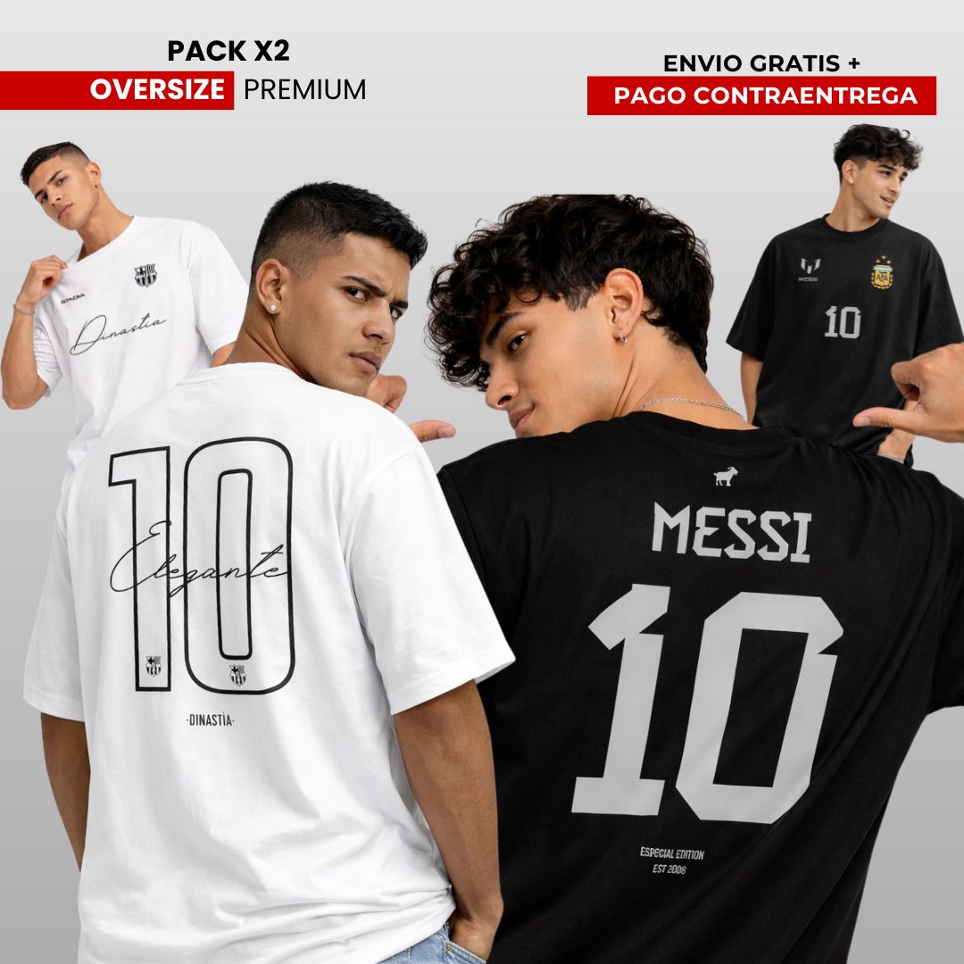 PACK MESSI ARGENTINA Y BARCA CONCEPT EDITION OVERSIZE PREMIUM