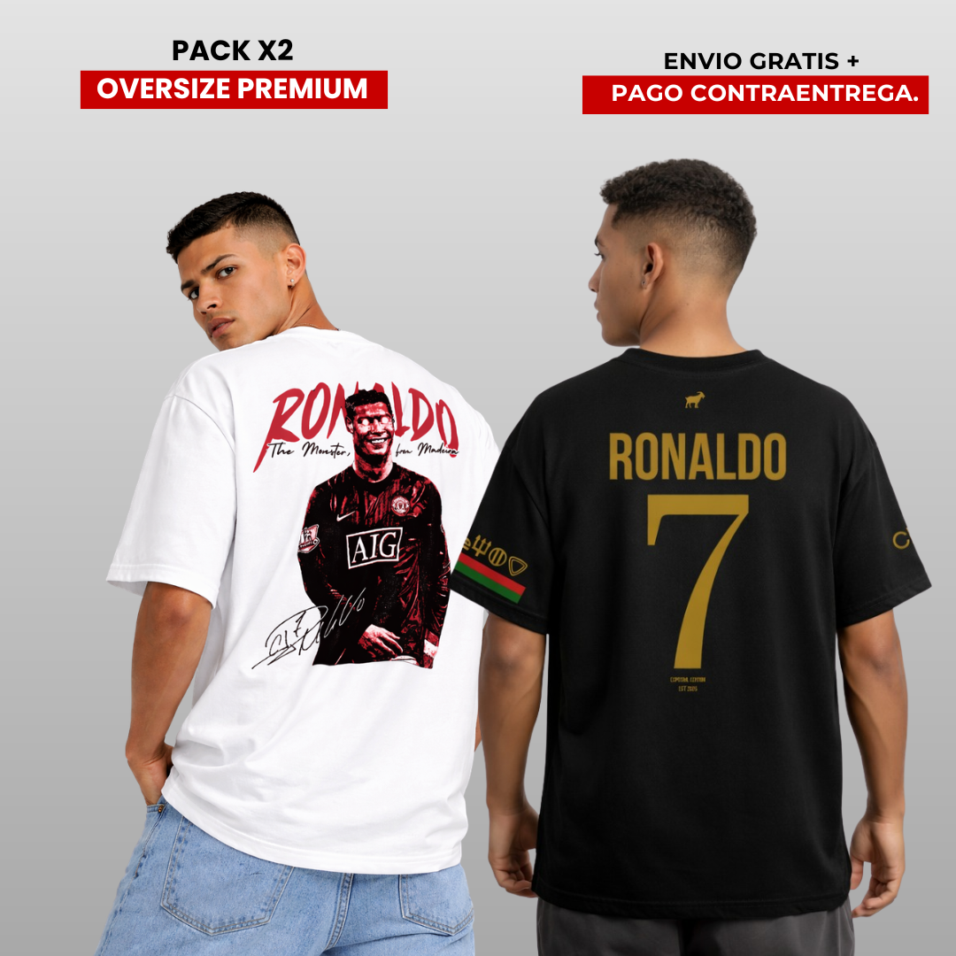 PACK X2 CR7 PORTUGAL MAN UNITED EDITION OVERSIZE PREMIUM