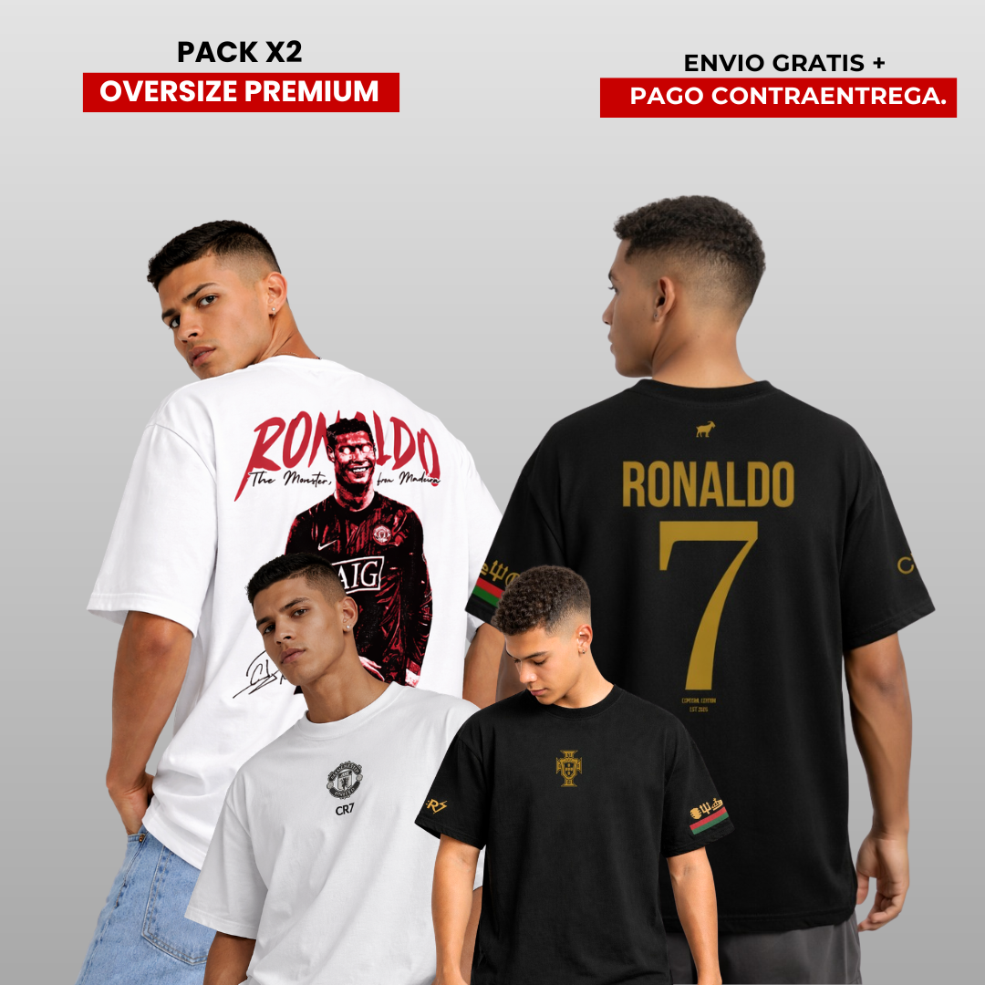 PACK X2 CR7 PORTUGAL MAN UNITED EDITION OVERSIZE PREMIUM