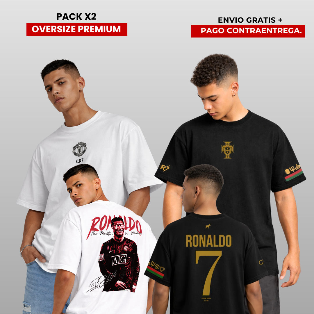 PACK X2 CR7 PORTUGAL MAN UNITED EDITION OVERSIZE PREMIUM