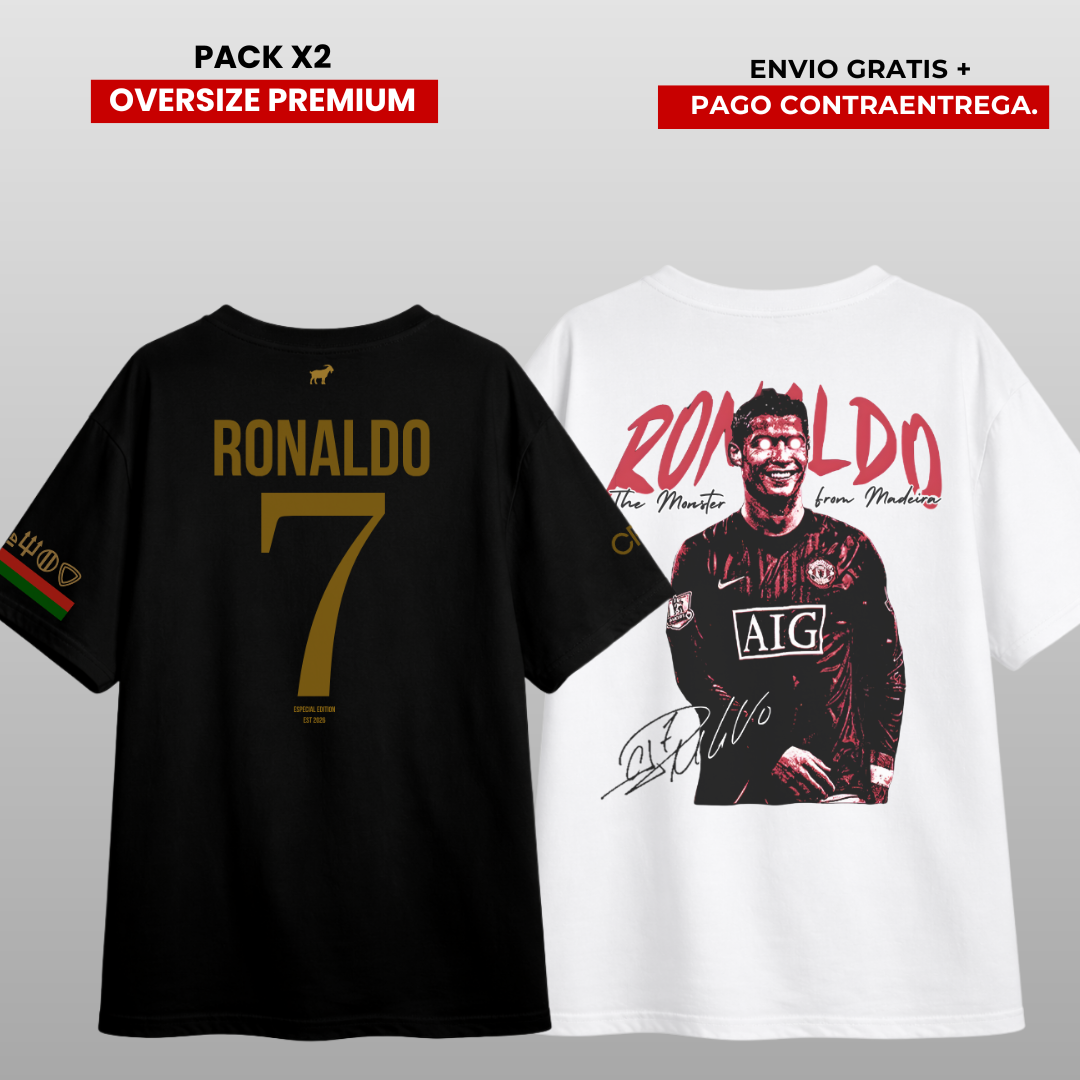 PACK X2 CR7 PORTUGAL MAN UNITED EDITION OVERSIZE PREMIUM