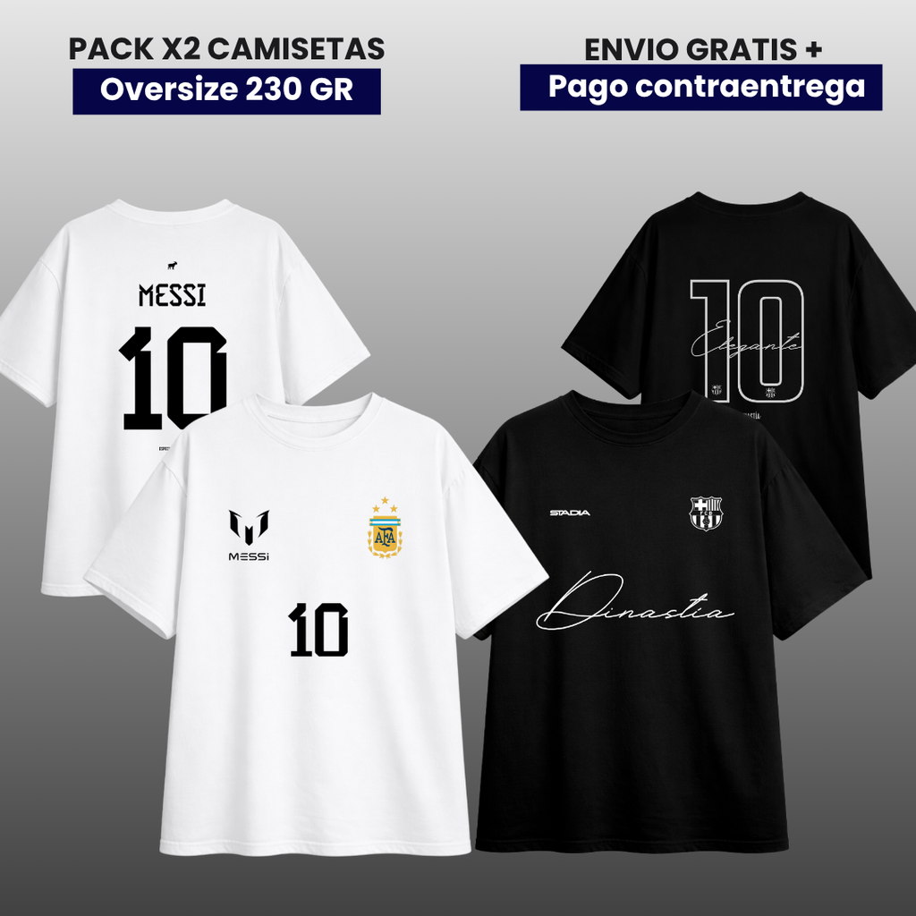 PACK MESSI ARGENTINA Y BARCA CONCEPT EDITION OVERSIZE PREMIUM