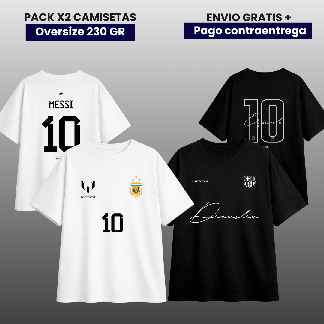 PACK MESSI ARGENTINA Y BARCA CONCEPT EDITION OVERSIZE PREMIUM