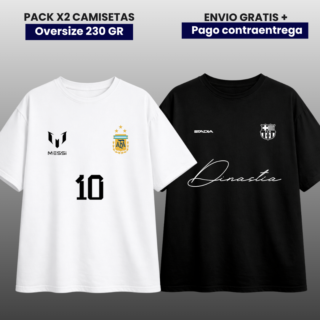 PACK MESSI ARGENTINA Y BARCA CONCEPT EDITION OVERSIZE PREMIUM