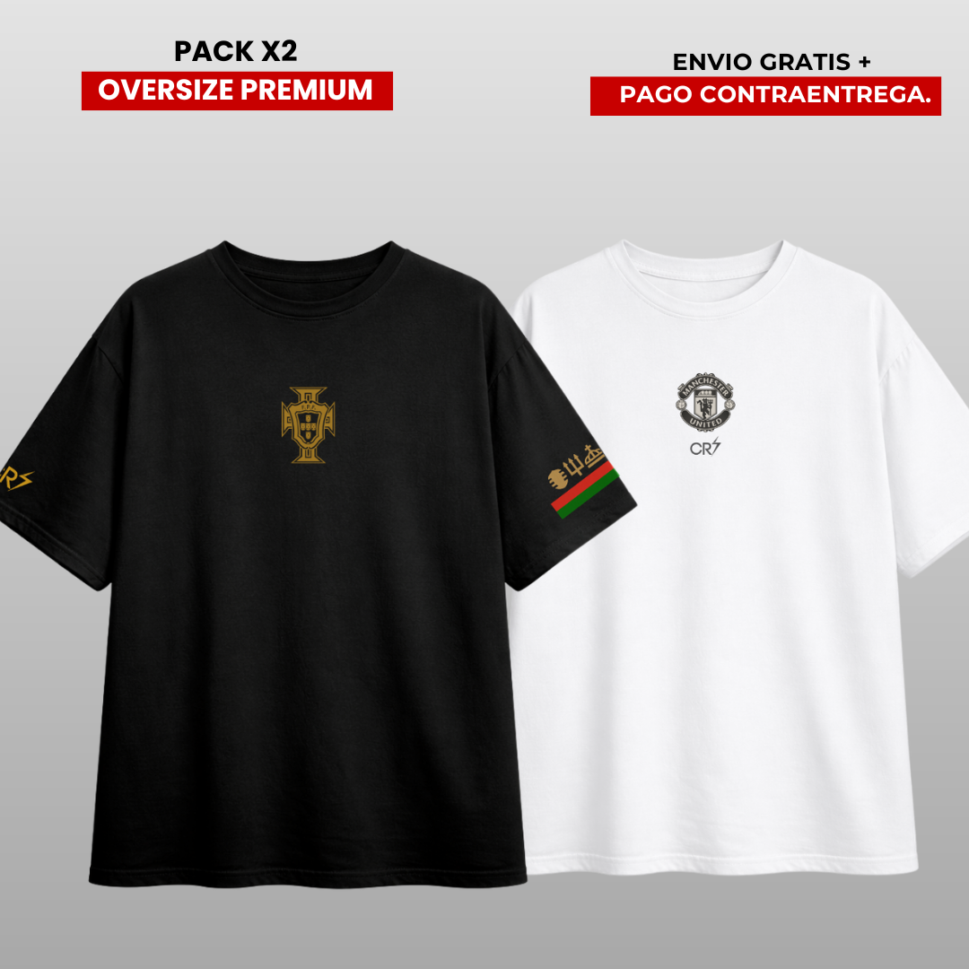PACK X2 CR7 PORTUGAL MAN UNITED EDITION OVERSIZE PREMIUM