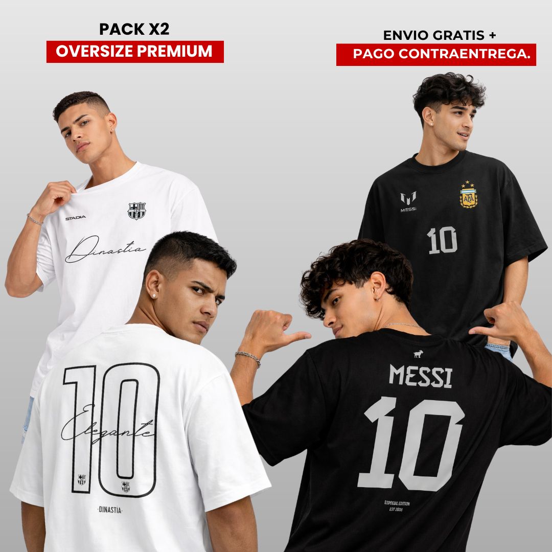 PACK MESSI ARGENTINA Y BARCA CONCEPT EDITION OVERSIZE PREMIUM