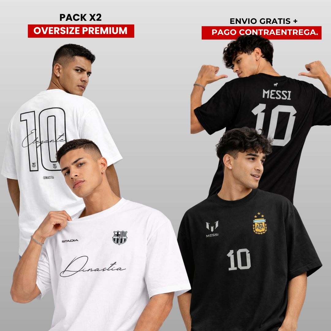 PACK MESSI ARGENTINA Y BARCA CONCEPT EDITION OVERSIZE PREMIUM