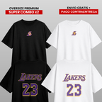 PACK X2 CAMISETAS OVERSIZE LAKERS