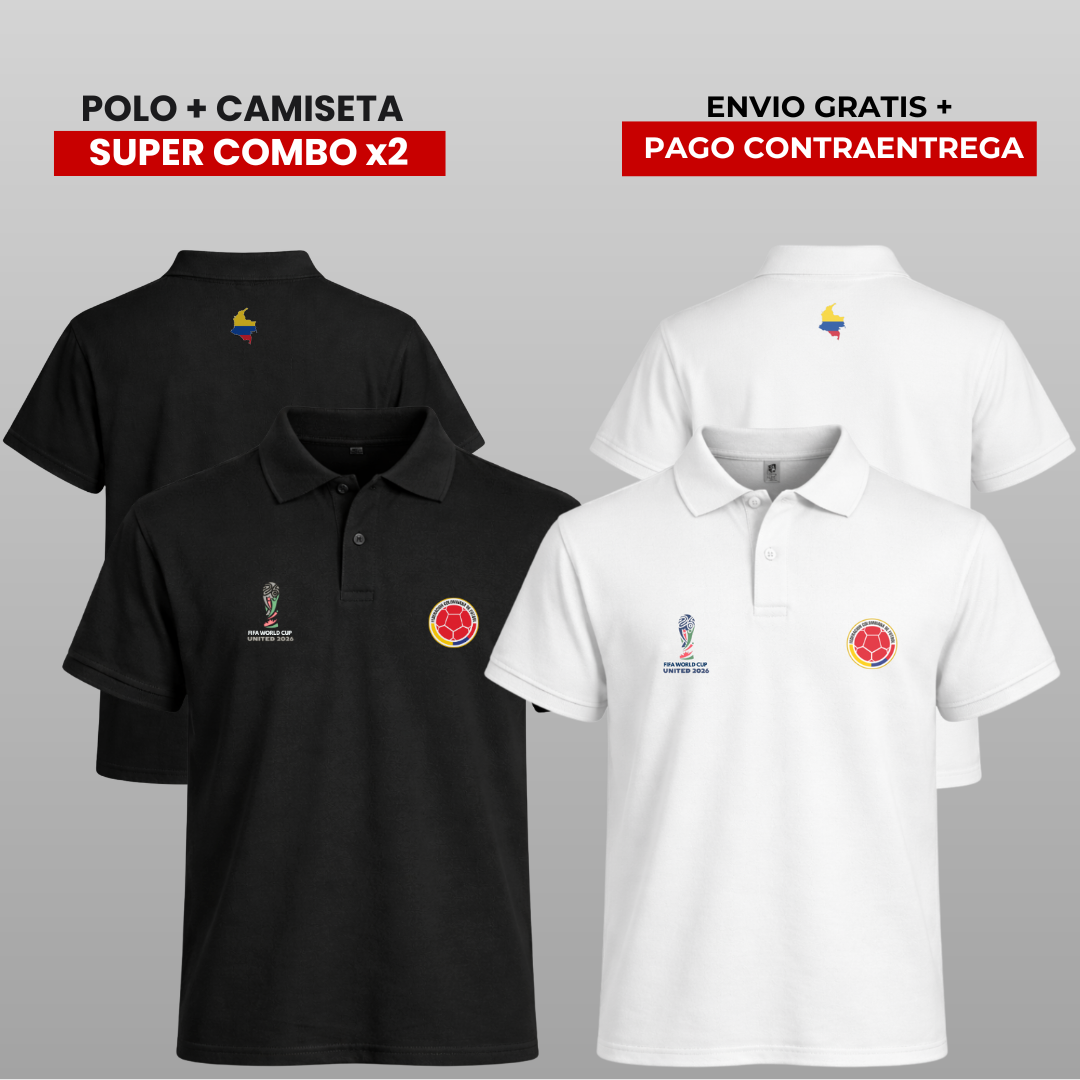 PACK POLOS SELECCIÓN COLOMBIA  WORLD CUP 2026