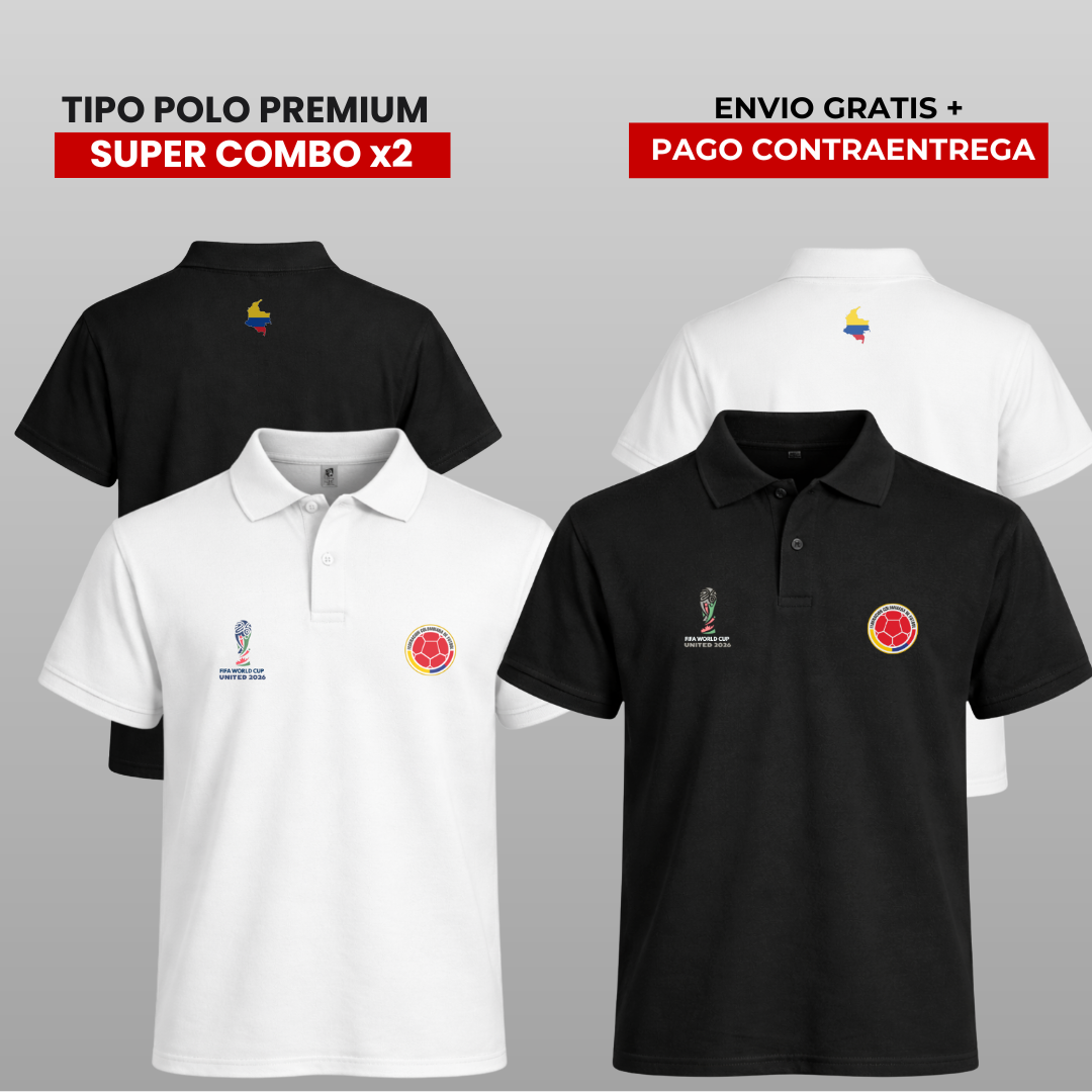 PACK POLOS SELECCIÓN COLOMBIA  WORLD CUP 2026