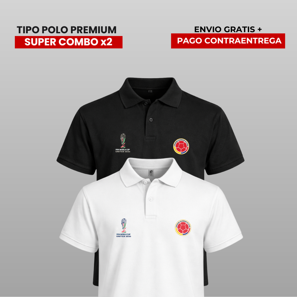 PACK POLOS SELECCIÓN COLOMBIA  WORLD CUP 2026