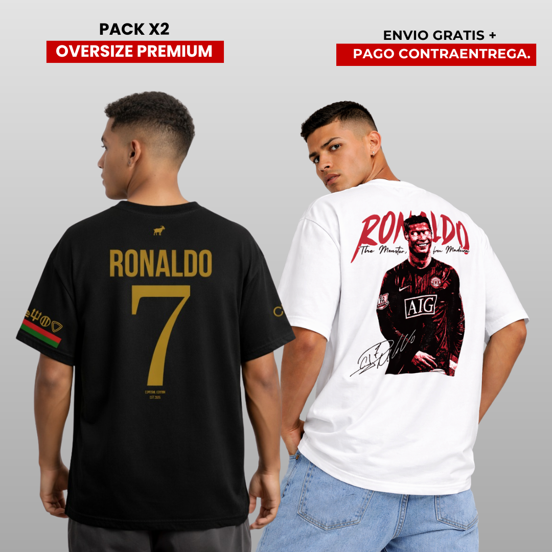 PACK X2 CR7 PORTUGAL MAN UNITED EDITION OVERSIZE PREMIUM